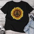 Vintage Sunflower Peace Sign Retro 70S Hippie Flower Power T-shirt Frauen Lustige Geschenke