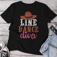 Western Country Line Bailarina Es Niñas Diva Line Dance Camiseta de mujer Regalos divertidos