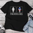 Women's It Was Never A Dress Superheroine Women's Power Feminist T-shirt Frauen Lustige Geschenke