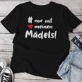Women's Nur Mit Meinen Mädels Stammtisch Club Clique Group With-Neck T-shirt Frauen Lustige Geschenke