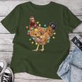 Chicken Santa Christmas Tree Chicken Camiseta de mujer Regalos divertidos