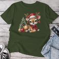 Deerintage Boho Christmas Winter Fawn Animal T-shirt Frauen Lustige Geschenke