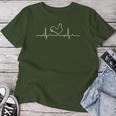 Heartbeat Rooster Chicken Ecg Farmer Chicken Coop Xmas T-shirt Frauen Lustige Geschenke