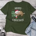 Merry Christmas Sloth Christmas Party Outfit Christmas T-shirt Frauen Lustige Geschenke