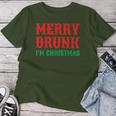 Merry Drunk I'm Christmas Santa Reindeer Graphic T-shirt Frauen Lustige Geschenke