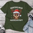 Reindeer Sold Out Christmas Owl T-shirt Frauen Lustige Geschenke