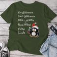 With Text 'Ein Glühwein' A Mulled Wine Swei Mulled Wine Penguin For Christmas T-shirt Frauen Lustige Geschenke