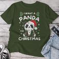 I Want A Panda For Christmas Cute Pandas T-shirt Frauen Lustige Geschenke