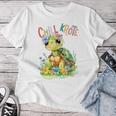 Baby Turtle With Flowers Cute Toad Girl Chill Toad T-shirt Frauen Lustige Geschenke