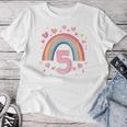 Children's Birthday 5 Girls Rainbow Fairy Fifth 5 Years Old T-shirt Frauen Lustige Geschenke