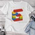 Children's Building Blocks Birthday Boy Girl 6 Years Old Bricks T-shirt Frauen Lustige Geschenke