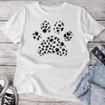 Dalmatian Dog Paw Polka Dot Polka Dot Women T-shirt Frauen Lustige Geschenke