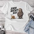 With Snail And Sloth Gray T-shirt Frauen Lustige Geschenke