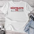 Guest List 50Th Guest List Guest Book 50Th Birthday Woman Man T-shirt Frauen Lustige Geschenke