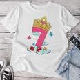 Kinder 7 Geburtstag Prinzessin Kostüm Mädchen 7 Jahre Geschenk T-shirt Frauen Lustige Geschenke