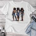 Melanin Black African Cowgirl Western Black History Women T-shirt Unique Gifts