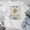 Mystical Snake Moon And Sun Tarot Card Crystals T-shirt Frauen Lustige Geschenke