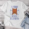 Officiel De La Sieste Humour Chat Drole Fille T-shirt femme Cadeaux drôles