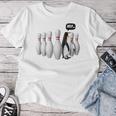 Penguin Pins Bowling T-shirt Frauen Lustige Geschenke