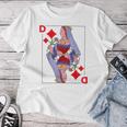 Playing Card Lady Queen Checked Card Costume Fancy Dress Groups T-shirt Frauen Lustige Geschenke