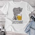 Saufifant Beer Drinker Saufen Party Saying T-shirt Frauen Lustige Geschenke