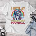 I Suck At Fantasy Football Unicorn Rainbow Loose Football Pink T-shirt Frauen Lustige Geschenke