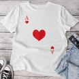 Women's Heart Ass Costume Playing Card Game Poker Skat Carnival T-shirt Frauen Lustige Geschenke