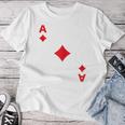 Women's Playing Card Chequered Ace Card Costume Fancy Dress Ass Groups T-shirt Frauen Lustige Geschenke