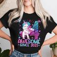 4 Year Old Unicorn For Girls 4Th Birthday Girl Party Women T-shirt Gifts for Her