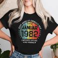 40Th Birthday Absolute Unique Since January 1982 Woman Man T-shirt Frauen Geschenke für Sie