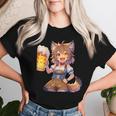 Anime Beer Festival Cat Beer T-shirt Frauen Geschenke für Sie