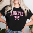 Auntie Coquette Bow Pink Aesthetic Mother's Day Aunt Women T-shirt Gifts for Her