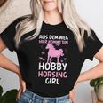 Aus Dem Weg Hobby Horsing Girl Riding Animal Women's T-shirt Frauen Geschenke für Sie