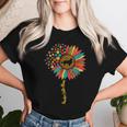 Border Collie Mom Sunflower Dog Paw Colorful Women T-shirt Gifts for Her