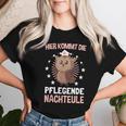 Care Night Owl With Owls Care And Altenpflege T-shirt Frauen Geschenke für Sie