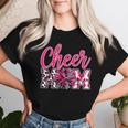 Cheer Mom Hot Pink Black Leopard Letters Cheer Women T-shirt Gifts for Her