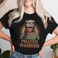 Christian Camo Girl Hat Jesus God Black Prayer Warrior Women T-shirt Gifts for Her