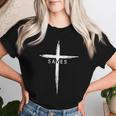 Cool Christian Cross Jesus Saves Graphic Christ Women T-shirt Gifts for Her