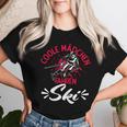 Coole Mädchen Fahren Ski Wintersport Skifahrerin Fan T-shirt Frauen Geschenke für Sie