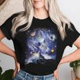 Cosmic Space Wolf Wolves Family Howling Constellation T-shirt Frauen Geschenke für Sie