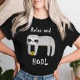 Bitcoin Krypto Sloth Hodl T-shirt Frauen Geschenke für Sie