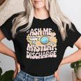 Embarrassing Adult Humor Inappropriate Adult Black Small Modern Short Sleeve - Ask Me About My Sarcastic Mystery Discharge Women T-shirt Gifts for Her