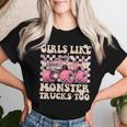 Girls Like Monster Trucks Too Pink Monster Truck Girls Women T-shirt Gifts for Her