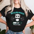 Installing Muscle Panda Weight Lifting Barbell Fitness T-shirt Frauen Geschenke für Sie