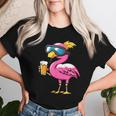 Ski Flamingo With Beer Apres Ski Comic T-shirt Frauen Geschenke für Sie