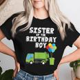 Garbage Truck Sister Birthday Boy Balloons Birthday Party Camiseta de mujer Regalos para ella