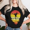 Girl Silhouette Ballet Dance Sunset Retro Ballerina Camiseta de mujer Regalos para ella