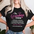 The Grandma Code Grammy Nana Grandma Grandmother Rules 'S Classic Fit Black Short Sleeve Cotton Blend Small Women T-shirt Gifts for Her