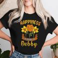 Happiness Is Being A Bubby Cute Women T-shirt Gifts for Her