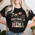 Happiness Is Being A Mema Floral Mema Mother's Day Women T-shirt Gifts for Her